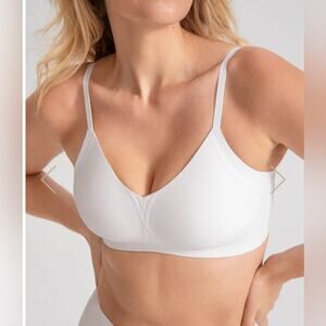 Honeylove Silhouette Bra Women's 2X 42C/D | White | Wireless | NWOT